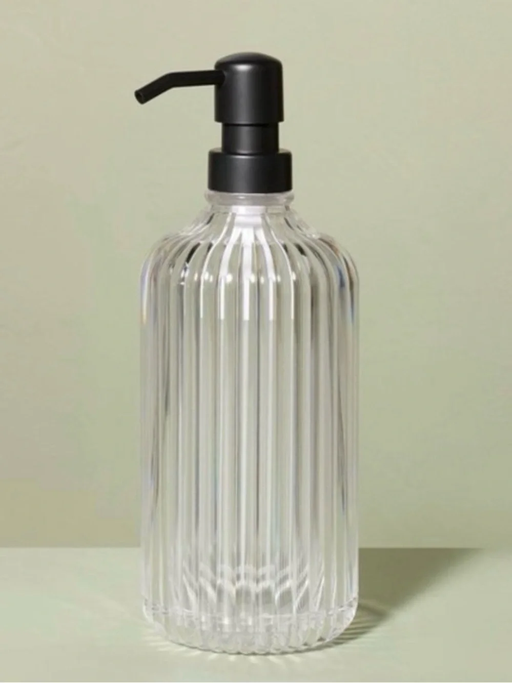 Hearth & Hand Clear Acrylic Refillable Dispenser Bathroom Accessory Set (2) NWT
